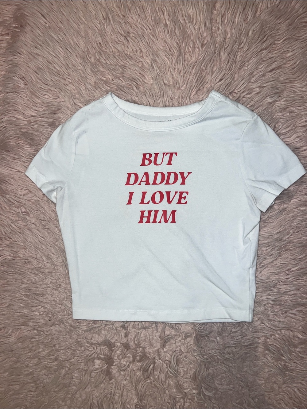 Wild Fable “But Daddy I Love Him” Cropped Graphic Tee Size Medium